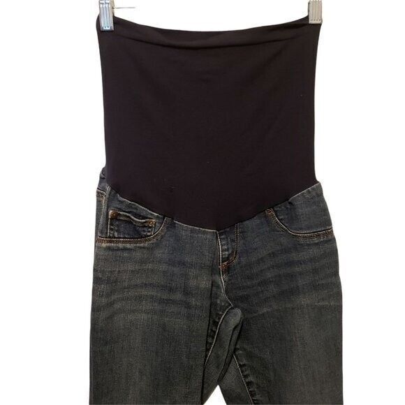 Indigo Blue Womens Size PS Blue  Solid Maternity Jeans - Picture 4 of 10